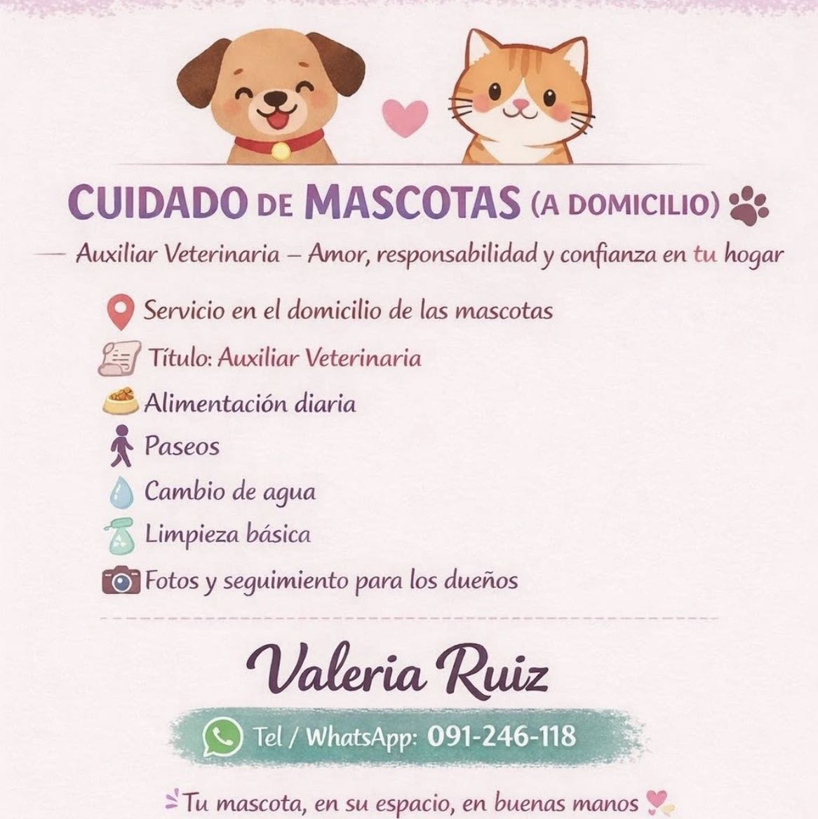 cuidando patitas con vale